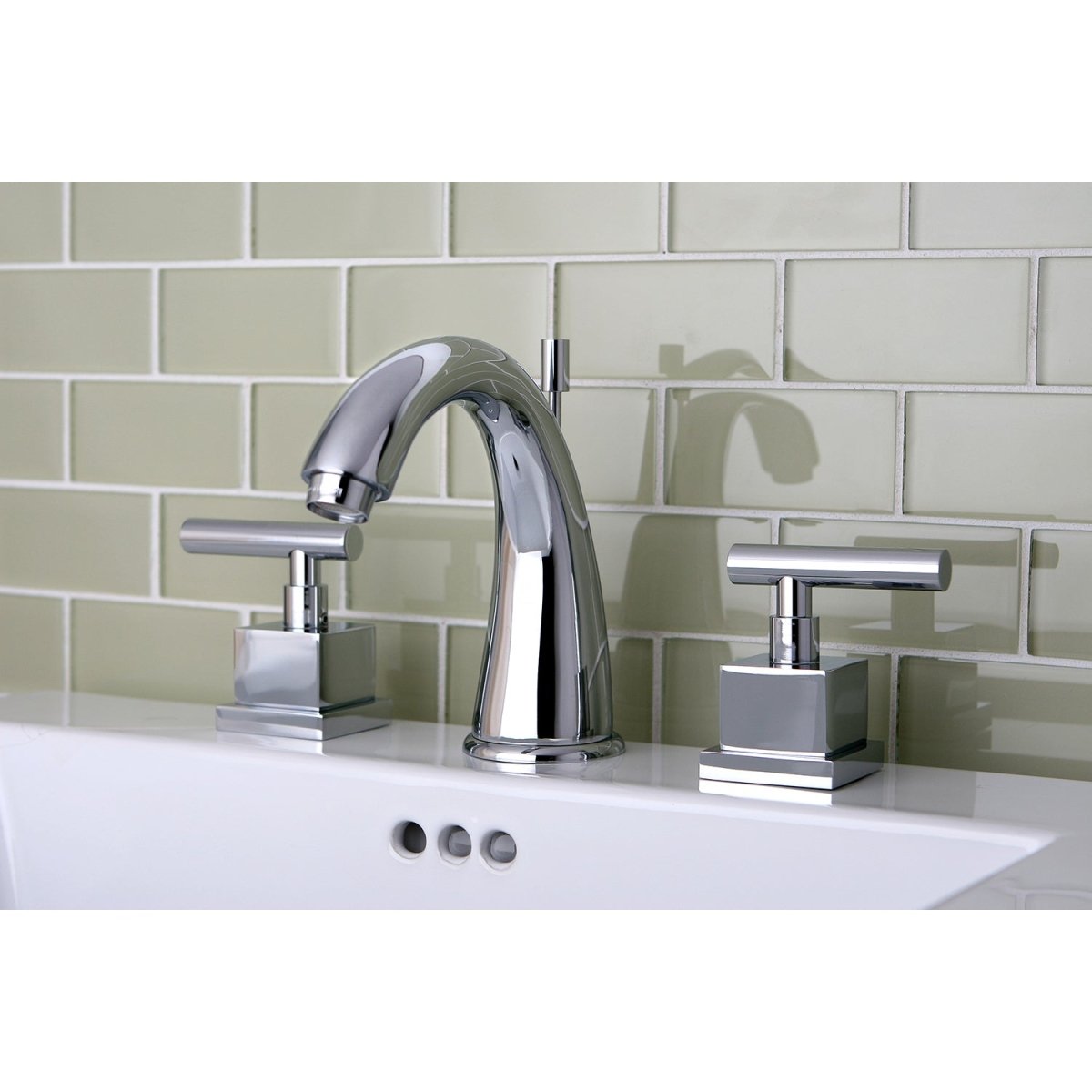 Claremont 8" Deck Mount Widespread Bathroom Faucet - BUILDMYPLACE