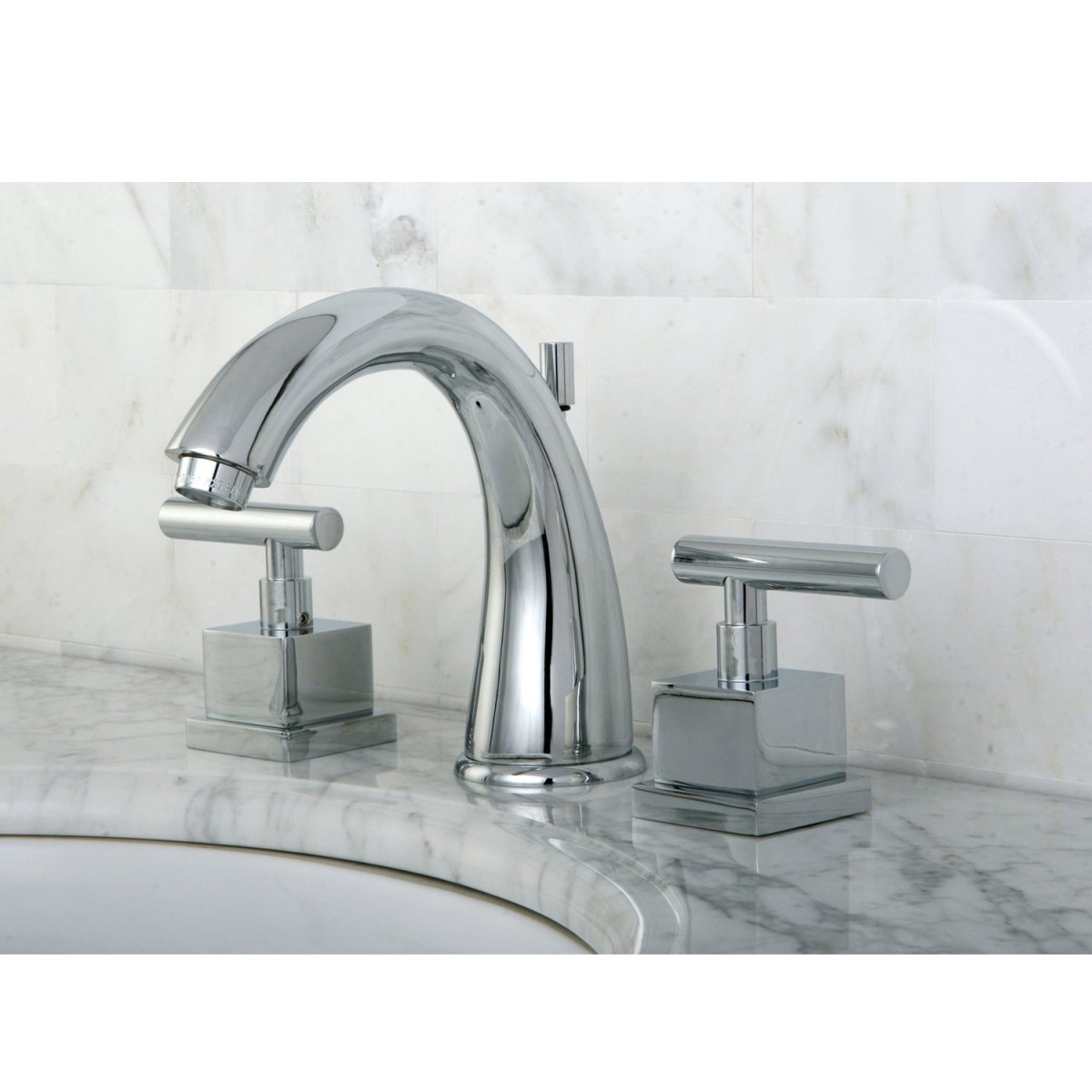 Claremont 8" Deck Mount Widespread Bathroom Faucet - BUILDMYPLACE