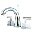 Claremont 8" Deck Mount Widespread Bathroom Faucet - BUILDMYPLACE