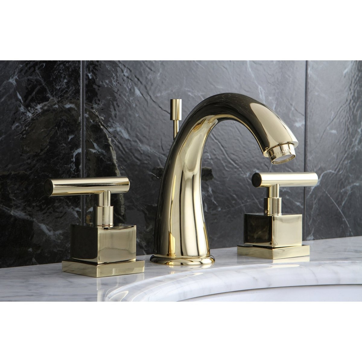 Claremont 8" Deck Mount Widespread Bathroom Faucet - BUILDMYPLACE