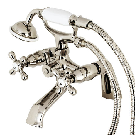 Clawfoot Deck Mount Tub Faucet With Hand Shower - BUILDMYPLACE