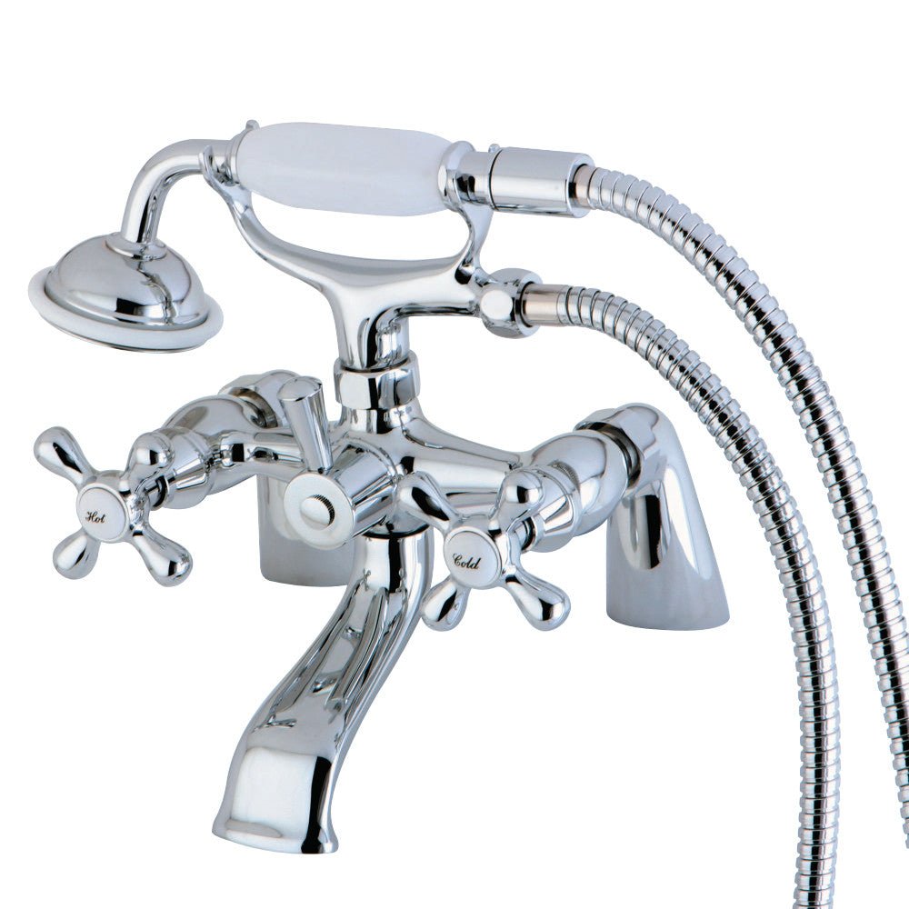 Clawfoot Deck Mount Tub Faucet With Hand Shower - BUILDMYPLACE