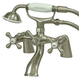 Clawfoot Deck Mount Tub Faucet With Hand Shower - BUILDMYPLACE