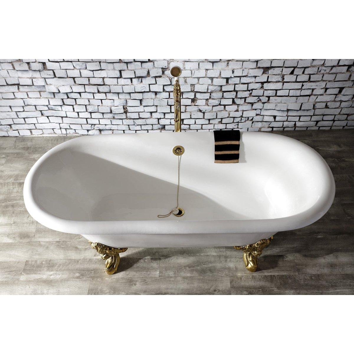 Clawfoot Tub Waste & Overflow Drain, 20 Gauge - BUILDMYPLACE