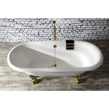 Clawfoot Tub Waste & Overflow Drain, 20 Gauge