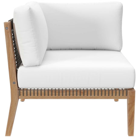 Clearwater Outdoor Patio Teak Wood 4 - Piece Sectional Sofa - BUILDMYPLACE
