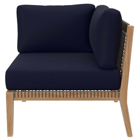 Clearwater Outdoor Patio Teak Wood 4 - Piece Sectional Sofa - BUILDMYPLACE