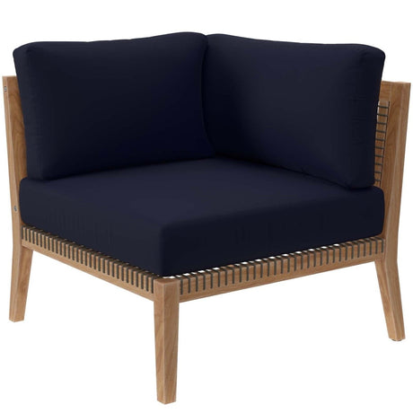 Clearwater Outdoor Patio Teak Wood 4 - Piece Sectional Sofa - BUILDMYPLACE