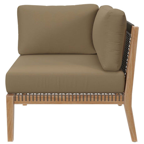 Clearwater Outdoor Patio Teak Wood 5 - Piece Sectional Sofa - BUILDMYPLACE