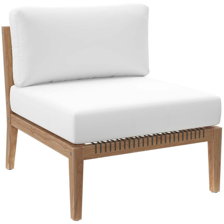 Clearwater Outdoor Patio Teak Wood 5 - Piece Sectional Sofa - BUILDMYPLACE