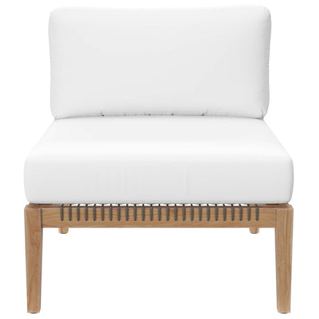 Clearwater Outdoor Patio Teak Wood 5 - Piece Sectional Sofa - BUILDMYPLACE
