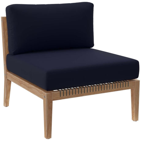 Clearwater Outdoor Patio Teak Wood 5 - Piece Sectional Sofa - BUILDMYPLACE
