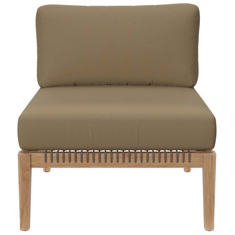 Clearwater Outdoor Patio Teak Wood 5 - Piece Sectional Sofa - BUILDMYPLACE