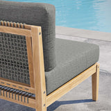 Clearwater Outdoor Patio Teak Wood Armless Chair - BUILDMYPLACE