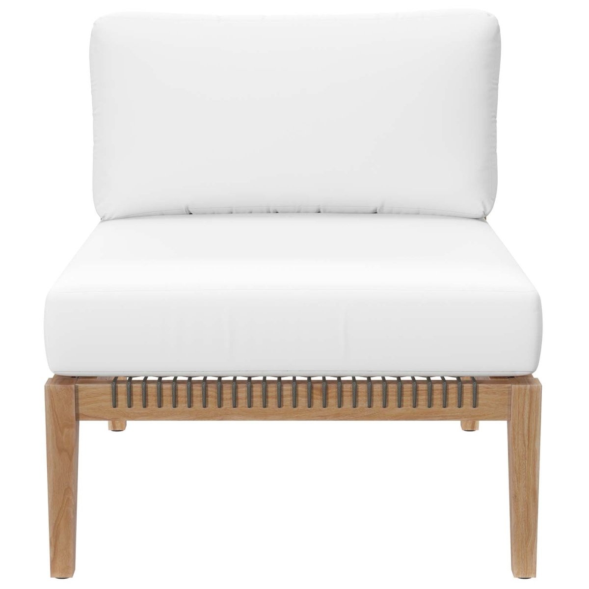 Clearwater Outdoor Patio Teak Wood Armless Chair - BUILDMYPLACE
