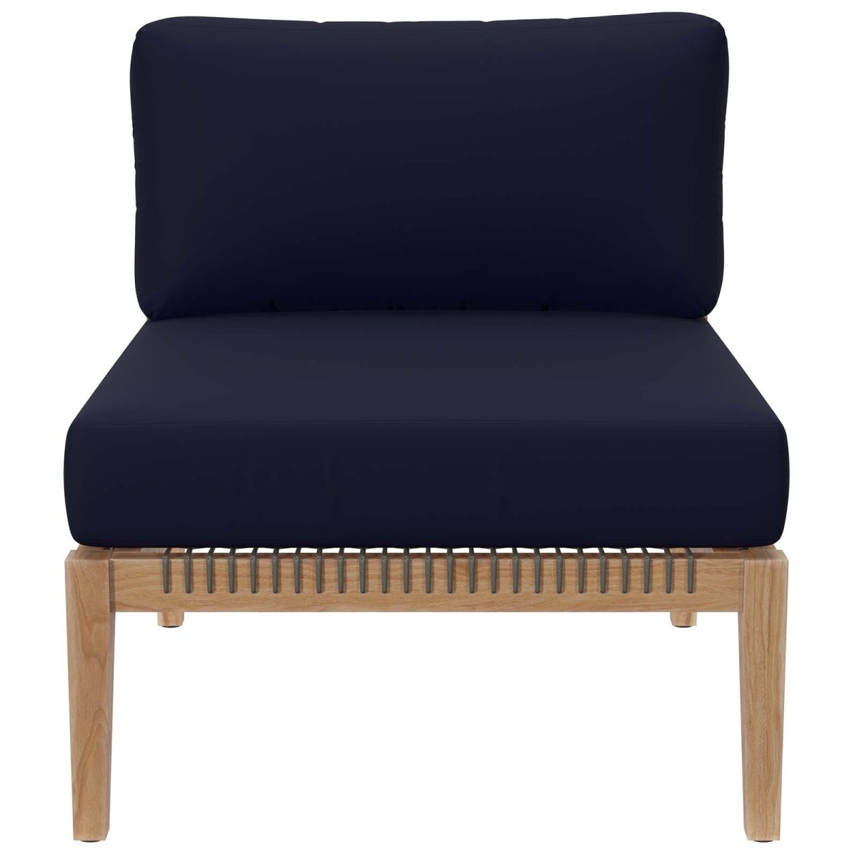 Clearwater Outdoor Patio Teak Wood Armless Chair - BUILDMYPLACE