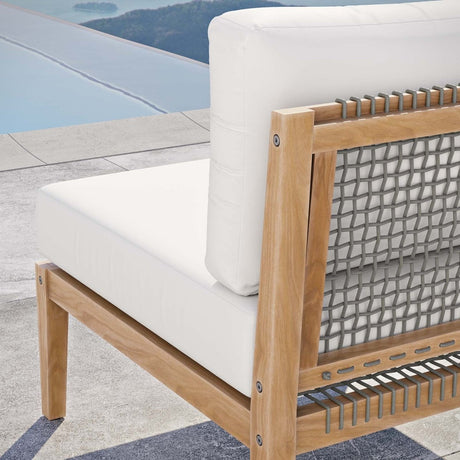 Clearwater Outdoor Patio Teak Wood Armless Chair - BUILDMYPLACE