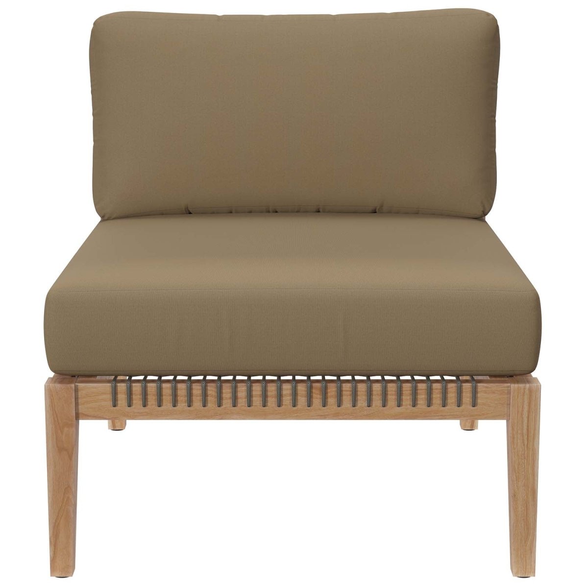 Clearwater Outdoor Patio Teak Wood Armless Chair - BUILDMYPLACE