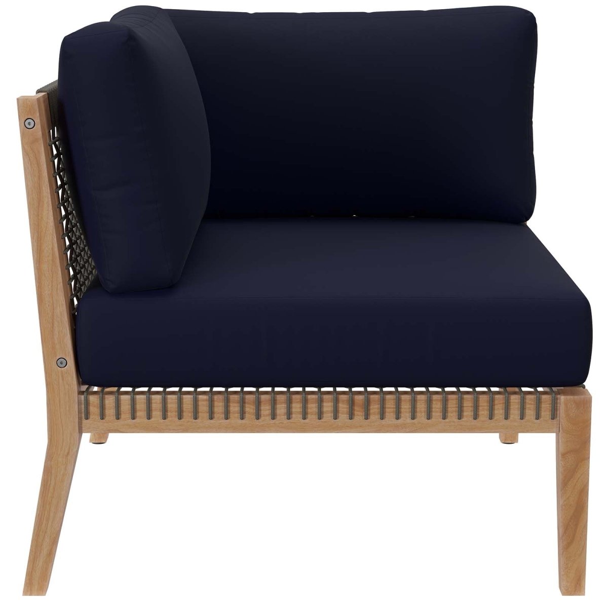 Clearwater Outdoor Patio Teak Wood Corner Chair - BUILDMYPLACE