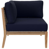 Clearwater Outdoor Patio Teak Wood Corner Chair - BUILDMYPLACE