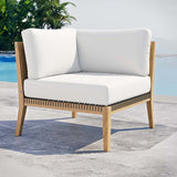 Clearwater Outdoor Patio Teak Wood Corner Chair - BUILDMYPLACE