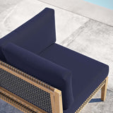Clearwater Outdoor Patio Teak Wood Corner Chair - BUILDMYPLACE