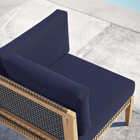 Clearwater Outdoor Patio Teak Wood Corner Chair - BUILDMYPLACE