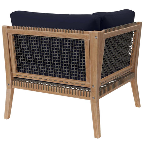 Clearwater Outdoor Patio Teak Wood Corner Chair - BUILDMYPLACE