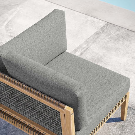 Clearwater Outdoor Patio Teak Wood Corner Chair - BUILDMYPLACE