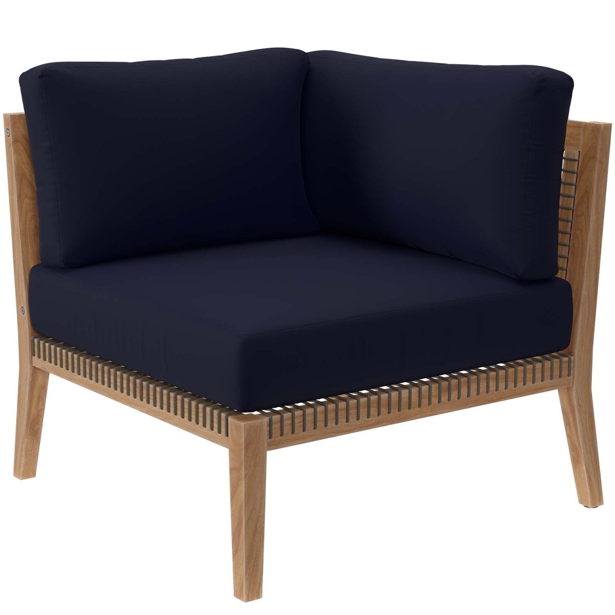 Clearwater Outdoor Patio Teak Wood Corner Chair - BUILDMYPLACE
