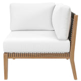 Clearwater Outdoor Patio Teak Wood Corner Chair - BUILDMYPLACE