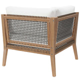 Clearwater Outdoor Patio Teak Wood Corner Chair - BUILDMYPLACE