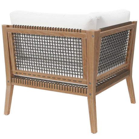 Clearwater Outdoor Patio Teak Wood Corner Chair - BUILDMYPLACE