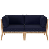 Clearwater Outdoor Patio Teak Wood Loveseat - BUILDMYPLACE