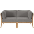 Clearwater Outdoor Patio Teak Wood Loveseat - BUILDMYPLACE