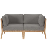 Clearwater Outdoor Patio Teak Wood Loveseat - BUILDMYPLACE