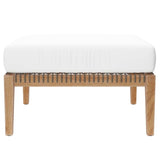 Clearwater Outdoor Patio Teak Wood Ottoman - BUILDMYPLACE