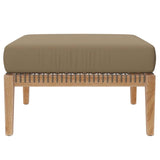 Clearwater Outdoor Patio Teak Wood Ottoman - BUILDMYPLACE