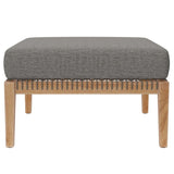 Clearwater Outdoor Patio Teak Wood Ottoman - BUILDMYPLACE