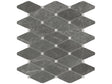 Clipped Diamond Stark Carbon Polished Marble Mosaic - BUILDMYPLACE