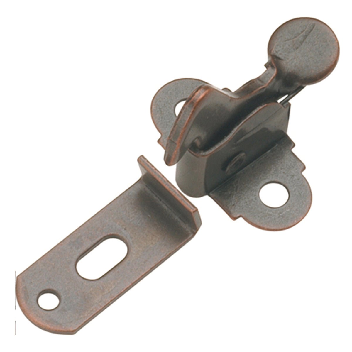 Closet Door Catch 11/16 Inch Center to Center in Statuary Bronze - Hickory Hardware - BUILDMYPLACE