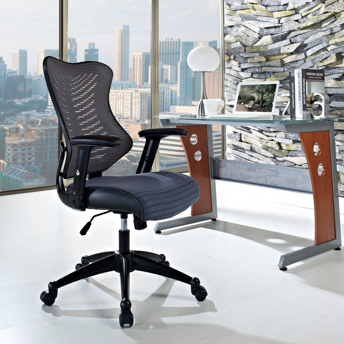 Clutch Ergonomic Computer Desk Office Chair With Footrest And Thick Padding - BUILDMYPLACE