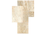 Cobble Stone Pattern Set Picasso Brushed & Chiseled Travertine - BUILDMYPLACE