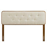 Collins Tufted Full Fabric and Wood Headboard - BUILDMYPLACE