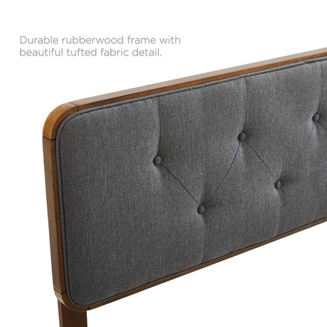 Collins Tufted Full Fabric and Wood Headboard - BUILDMYPLACE