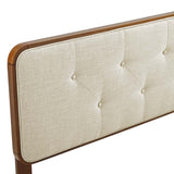 Collins Tufted Full Fabric and Wood Headboard - BUILDMYPLACE