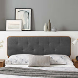 Collins Tufted King Fabric and Wood Headboard - BUILDMYPLACE