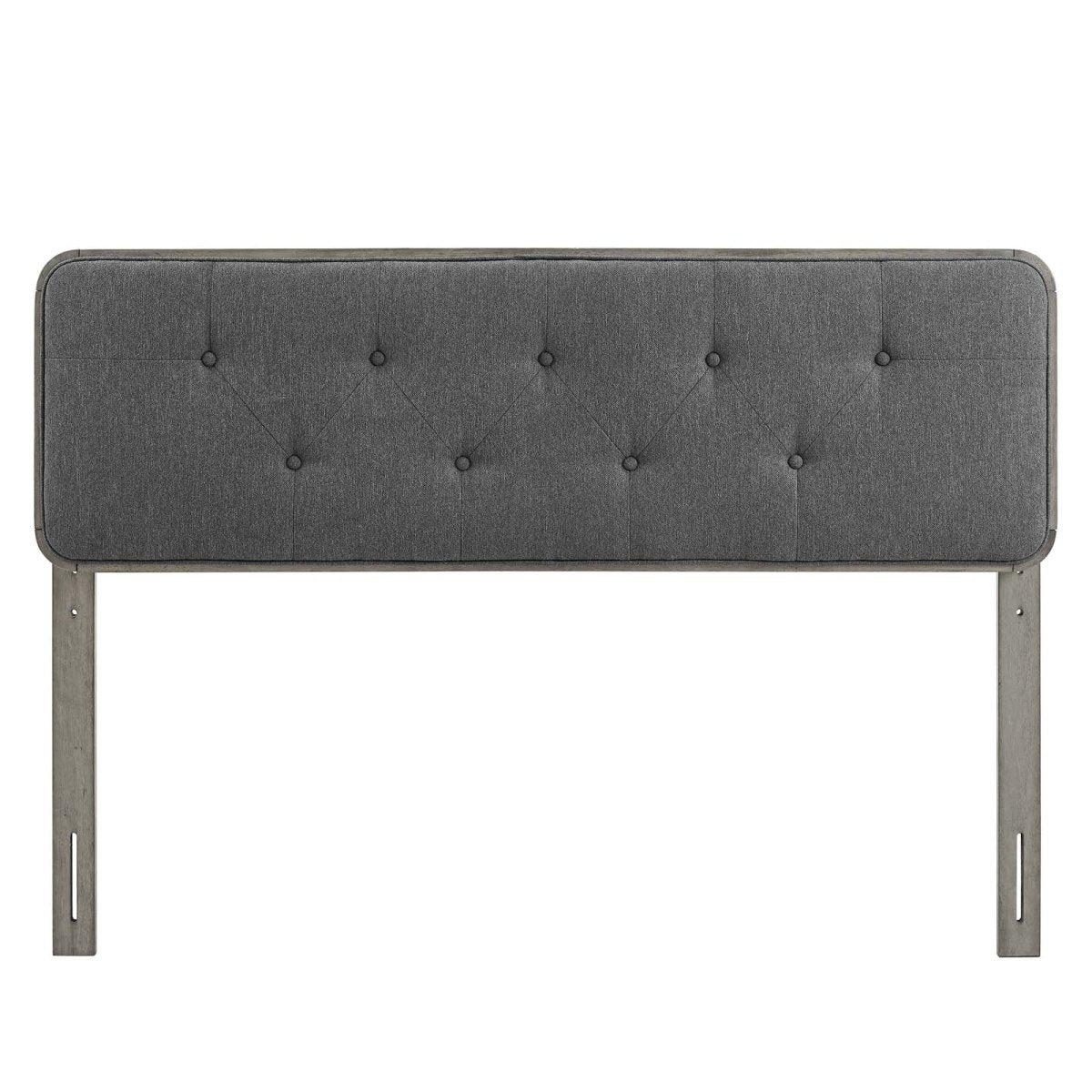 Collins Tufted King Fabric and Wood Headboard - BUILDMYPLACE