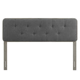 Collins Tufted King Fabric and Wood Headboard - BUILDMYPLACE