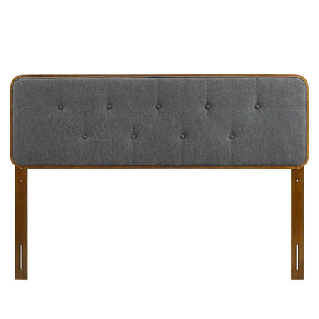 Collins Tufted King Fabric and Wood Headboard - BUILDMYPLACE